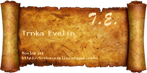 Trnka Evelin névjegykártya
